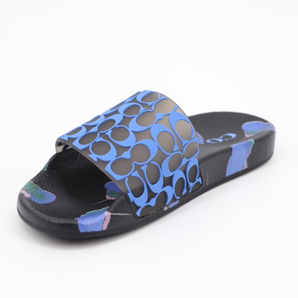 Coach Women’s Udele Signature Floral Printed Slide Sandals - Picture 10 of 14